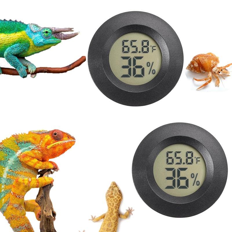 

Reptile Thermometer and Humidity Gauge Digtal Terrarium Thermometer Humidity Gauge for Leopard Gecko Hermit Crab Gecko Lizard