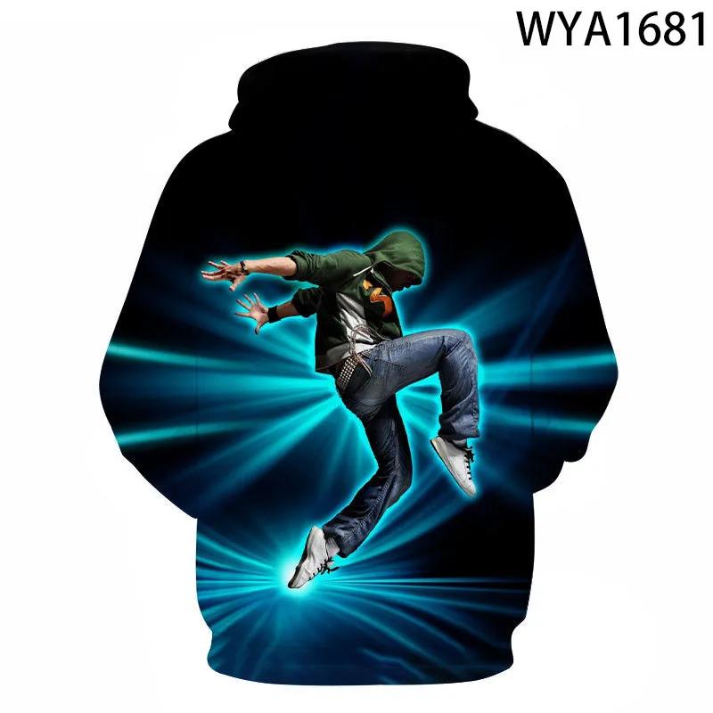 Hoodies Men Women Children Street Dance Sweatshirt 3D Printed Pullover Long Sleeve Streetwear Casual Hoody Boy Girl Kids Tops