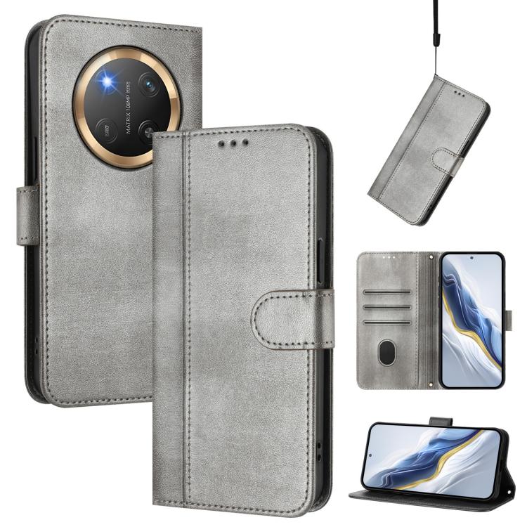 Linien-Spleißschnalle Retro Leder Handyhülle