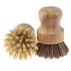 Kitchen Cleaning Brush Sisal Palm Bamboo Short Handle Dish Brush Bowl Pot Brush