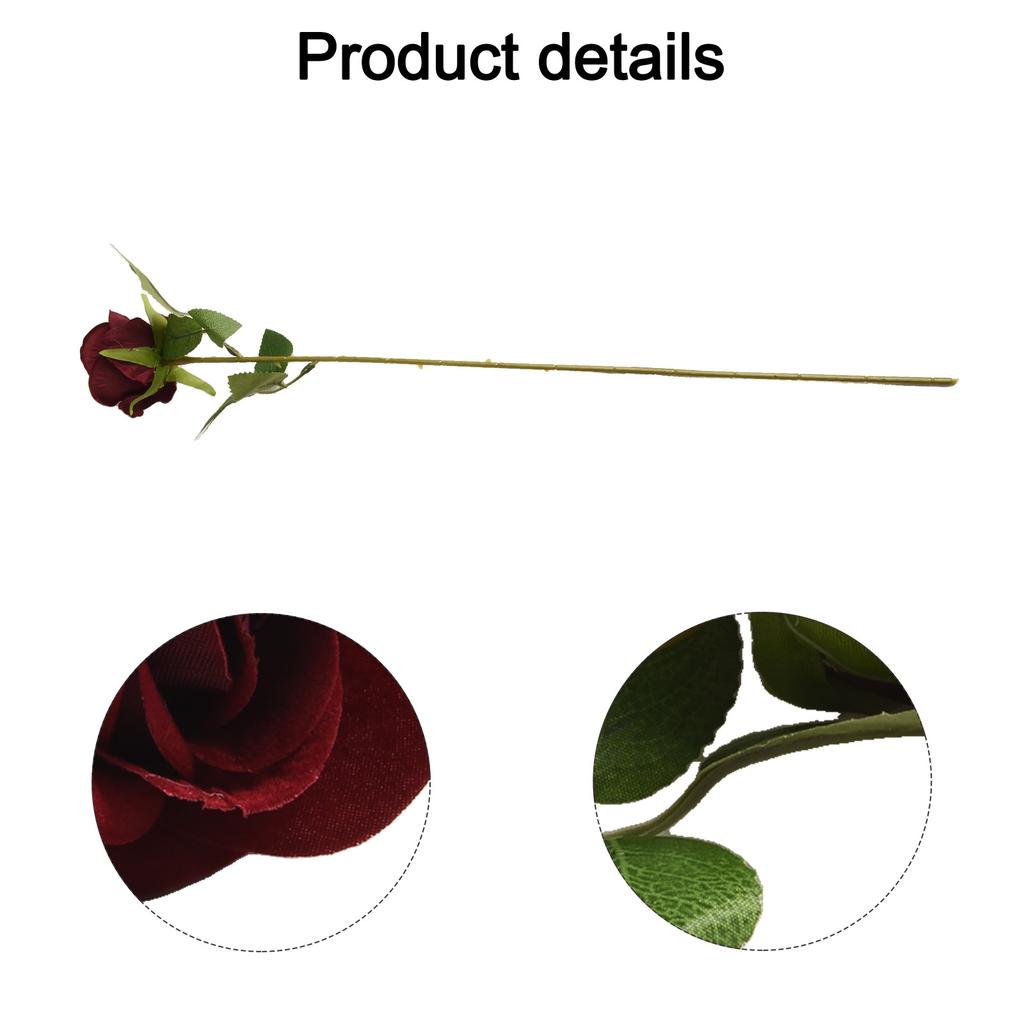Home Decor Flower Wedding Flower Artificial Velvet Rose Easy To Clean