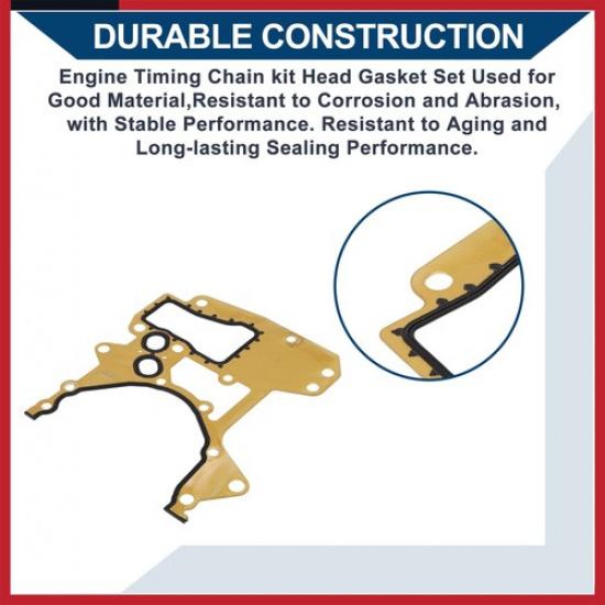 Engine Timing Cover Gasket Set 24405911 for Chevrolet Sonic 1.8L 2012-2018 1Pc