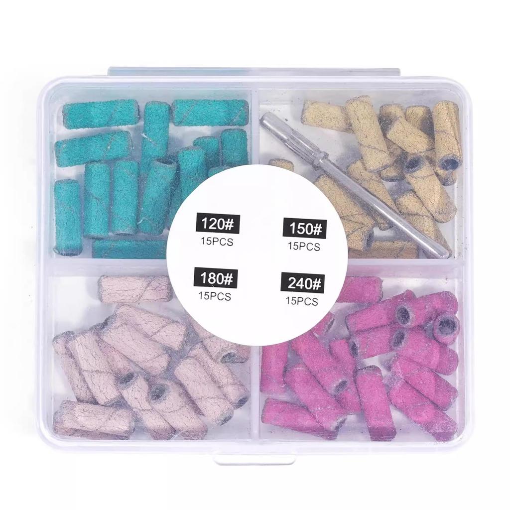 Nail Salon High-Quality Sanding Bands with Stainless Steel Mandrel - Durable, Wear-Resistant Tools