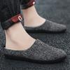 Men's Summer Half-Slip Breathable Closed-Toe Sandals Non-Slip Odor-Resistant Beach Linen Lazy Slip-On