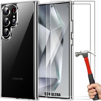 Skyddsskal - BOOLING - för Samsung Galaxy S24 Ultra - 2 Härdat glas - Stöttåligt - Transparent