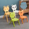 Thickened Cartoon Children's Chair with Backrest - Plastic Dining and Study Stool for Kids