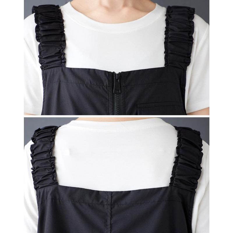 Dimanaf 2025 New Summer Dress Women Long Sleeveless Belt Dress Basic Solid Fashion Zipper Casual Loose