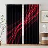 2pcs, Creative Curtains Modern Black & Red Color Block Polyester Woven (without rod) Decorations Outdoor Perfect for Bedroom,