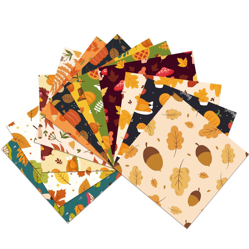 Thanksgiving Tree Themed Leaf Pumpkin Pattern Party Gift Decor Paper Packaging