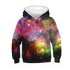 Autumn Winter Children's Sport Hoodies Galaxy Boy Girl's Loose Running Sweatshirts Child Hooded Top