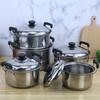American Style Stainless Steel High Pot 5-Piece Set: Deepened, Thickened Soup & Cooking Pots for Home