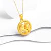 Benmingnian Gold-Plated Snake and Rabbit Pendant Necklace