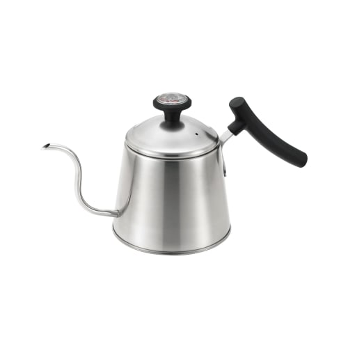 Pearl Metal Coffee Drip Pot, 1.1L, Stainless Steel, with Thermometer, Satin, Umai Cafe 2, HB-6630