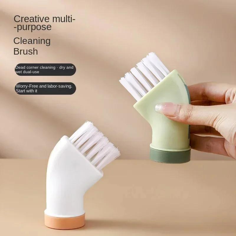 1Pcs Creative Cleaning Brush Can Be Connected To Mineral Water Bottle Dry-wet Dual-use Cleaning Brush Household Gap Brush
