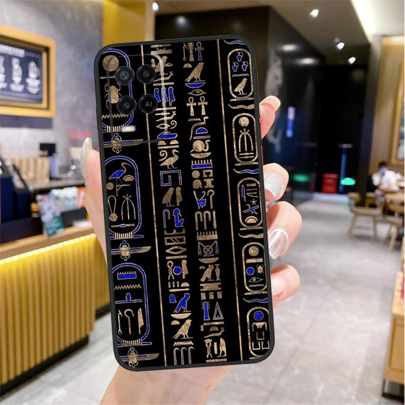 

Древнеегипетский иероглифический чехол для Oppo A5 Pro A15 A17 A57 A77 A60 A80 A40 A18 A38 A58 A78 A98 A96 A76 A16 A94 A74 A54 OPPO A58 4G