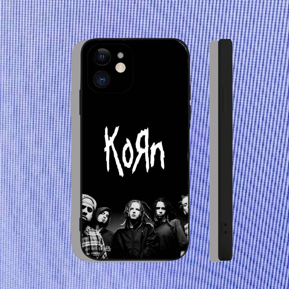 

K-Korn Metal Rock Band Phone Case For iPhone 17,16,15,14,13,12,11,Pro,Max,Plus,Air,X,XS,XR,SE,8,7,Mini,Soft Black Funda iPhone15promax