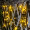 Solar Retro Hemp Rope Ball String Lights - Twinkling Fairy Lights for Outdoor Decor