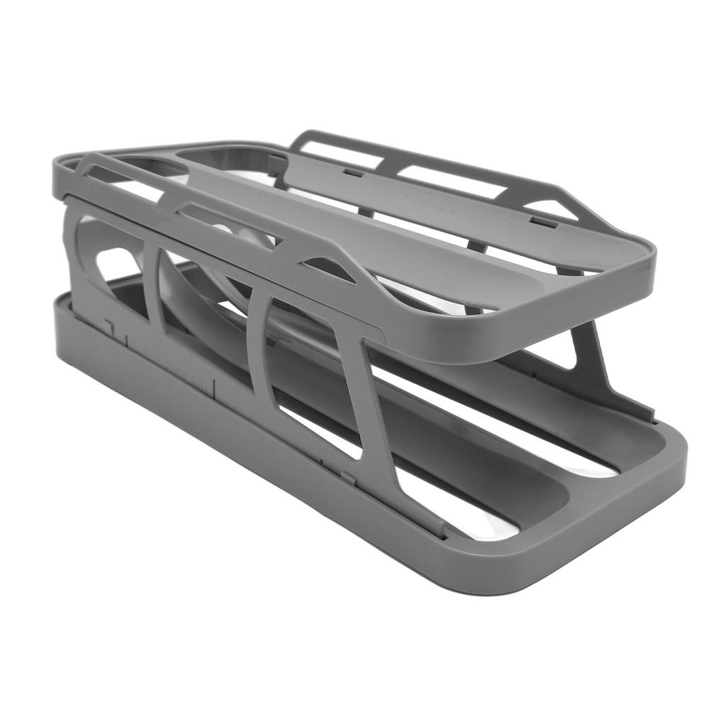 2 Tier Egg Dispenser Egg Holder Space Saving Rolling Eggs Dispenser   for Refrigerator Storage