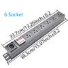 PDU Power Strip Unit IEC C14 port power input 2-10 3Pin US socket Switch cabinet rack wall desktop mounted Socket