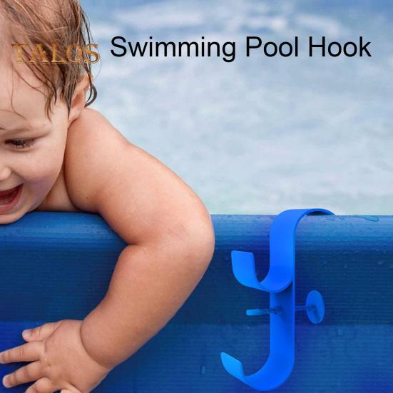 Pool Leaf Skimmer Net Holder Pool Pole Hanger Easy To Install Adjustable Telescopic Pool Pole Hook Hanger Tool