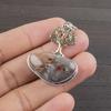 Natural Red Bloodstone Gemstone 925 Sterling Silver Jewelry  Pendant 1.49" AJP-2178