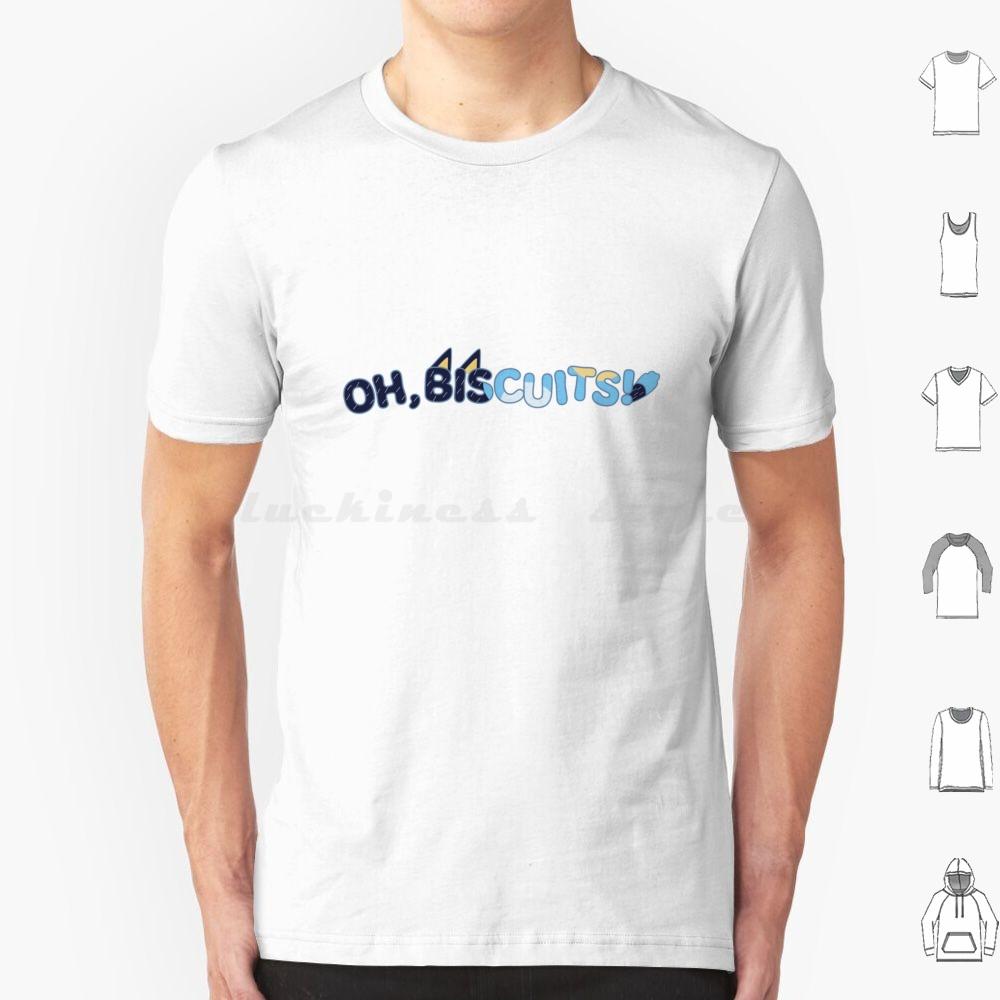 Oh Biscuits T Shirt Cotton Men Women DIY Print Bandit Oh Biscuits Biscuits Kids Tv Australian Chilli Bingo Blue Dog Puppy