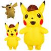 Adult Kids Mascot Detective Pikachu Inflatable Costume Cosplay Dress Halloween