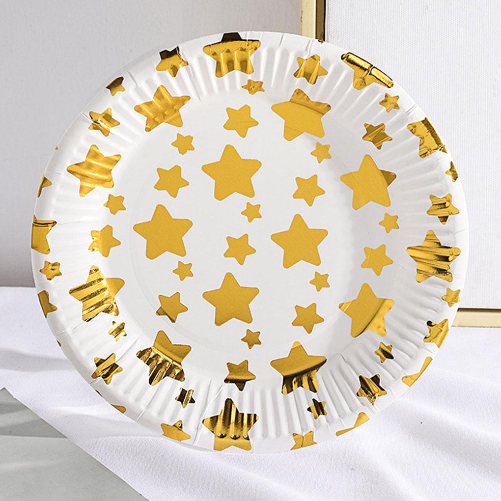 50pcs Paper Pentagram Stripe Disposable Tray Any Party Or Event Safe And Eco-friendly Large Quantity