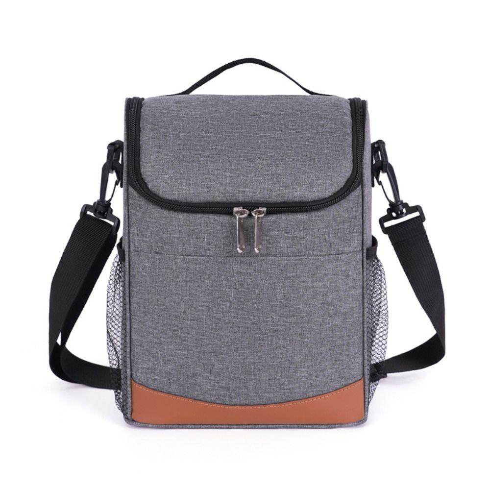 Insulated Lunch Bag Large Capacity with Shoulder Strap Food Thermal Bag Waterproof Reusable Lunch Box For Office Work Picnic