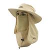 Fast Drying Foldable Portable Polyester Outdoor Sunproof Pure Color Fisherman Hat Bucket Hat with Neck Shade