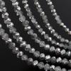 3 4 6 8mm Faceted Crystal Beads Silver Glass Beads Loose Spacer Beads For Jewelry Making DIY Craft Bracelet Necklace Accessories