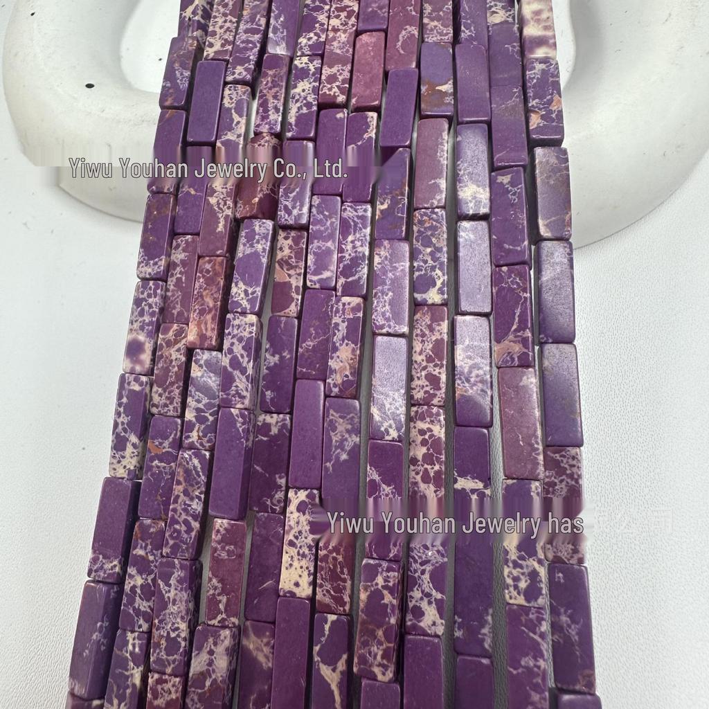 4x13mm Natural Stone Rectangle Bar Beads for DIY Jewelry and Bracelets