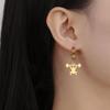 Cazador Gold Color Weightlifter Drop Earrings for Women Men Fitness Exercise Stainless Steel Jewelry Earrings 2026 Trend Gift