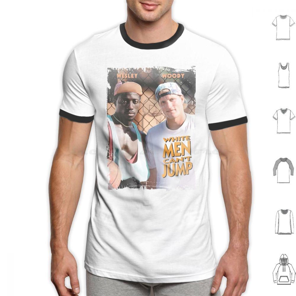 T-shirt White Men Cant Jump Cotone Uomo Donna Stampa Fai da te White Men Cant Jump Film di Pallacanestro Vintage Film anni '90 Nostalgia anni '90