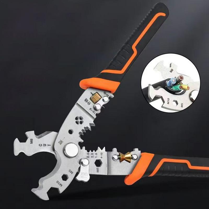 Crimper Cable Cutter Adjustable Wire Stripper Multifunctional Stripping Crimping Pliers Terminal Hand Tool