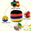 1/3/6/12Pcs Geometric Pattern Handmade Knitted Footbag Sack Durable Magic Juggling Balls  Children