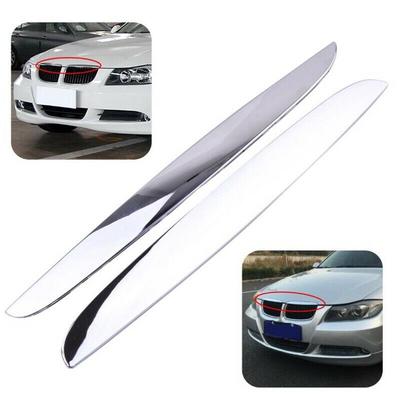 Lot de 2 garnitures de pare-chocs avant chromées ABS 51137117242 pour BMW Série 3 E90 E91 2006-2008