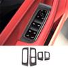 A87Q-For Porsche Panamera 2017- Dry Carbon Fiber Car Window Lift Switch Button Frame Cover Trim Decorative Accessories
