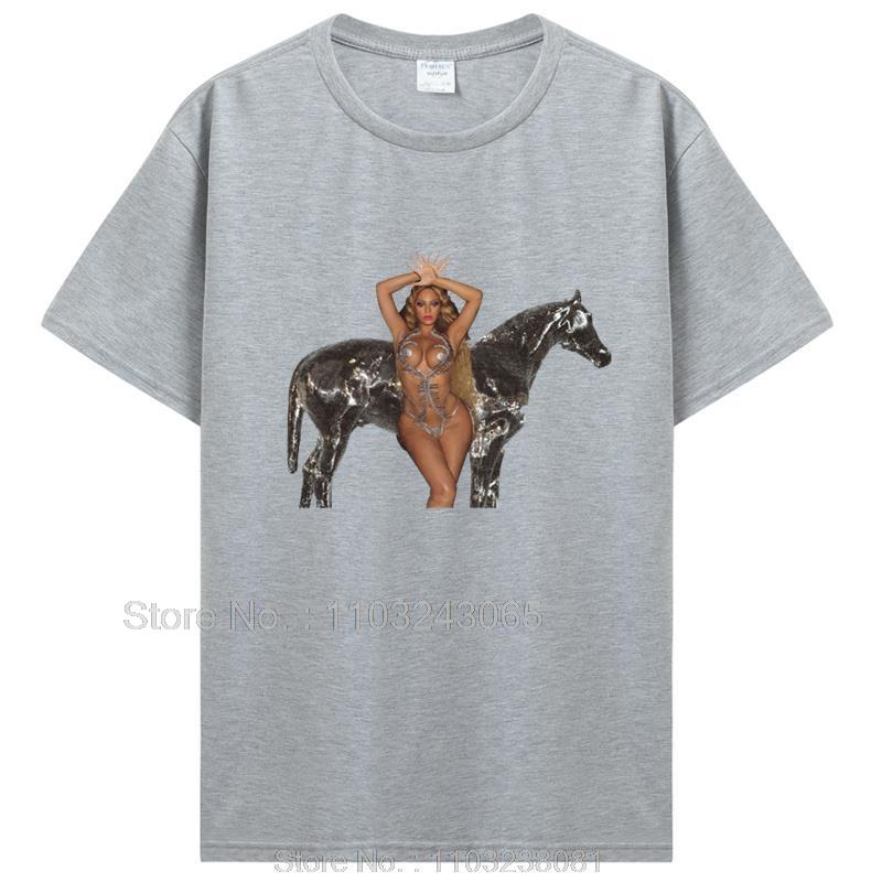Retro Beyonce Renaissance Printed TShirt Pop Singer New Album Tshirt For Fans Cotton Unisex Women Unisex Tops Tee Streetwear