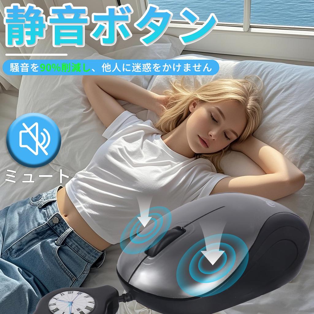 Retractable Wired Mouse with 1000 Retractable Small Mini Optical for Compatible with Gray Ultra-compact, Type-C Connection, DPI, Cable, Size, Mouse,