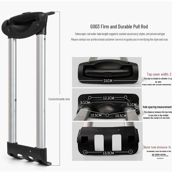 Telescopic Luggage Rod Replacement Set for Suitcase Handles
