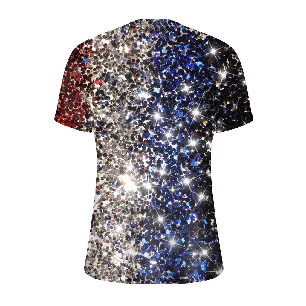 Fashion Womens Loose Summer Plain V Neck Button Button Short Sleeve Casual Tops