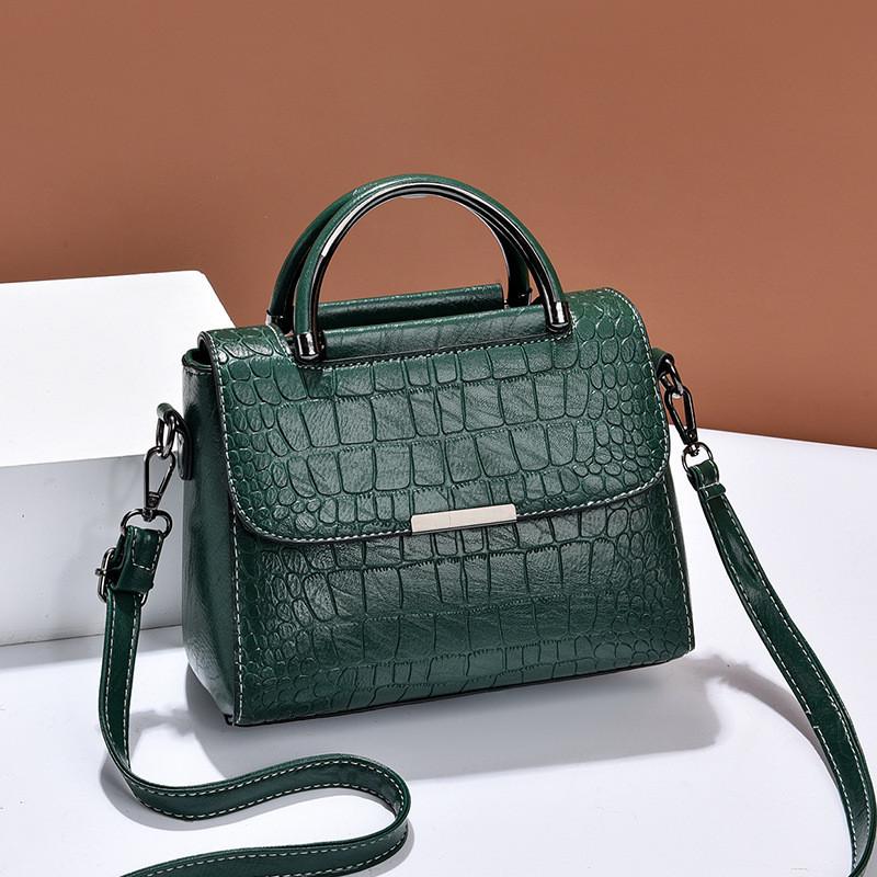 IELGY Unique Stone Pattern One-Shoulder Fashion Retro Large-Capacity Handbag