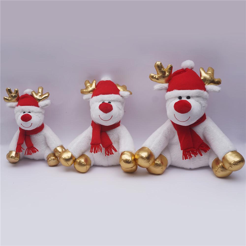 Colorful Plush Christmas Camel Animal Toy With Hat and Scarf Filling Plush Camel Animal High Quality Toy Plush Reindeer Toy 10