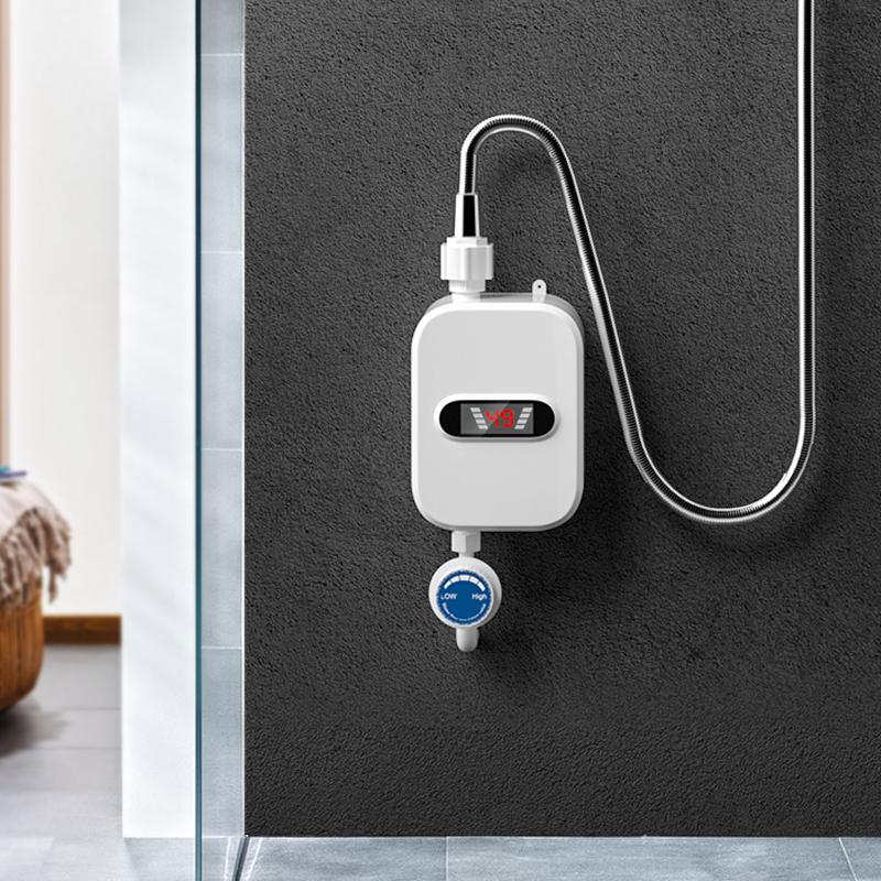 3500W Electric Mini Instant Hot Water Heater Bathroom Faucet Tap Heating 3 Seconds Instant Water Heater Shower Head Set
