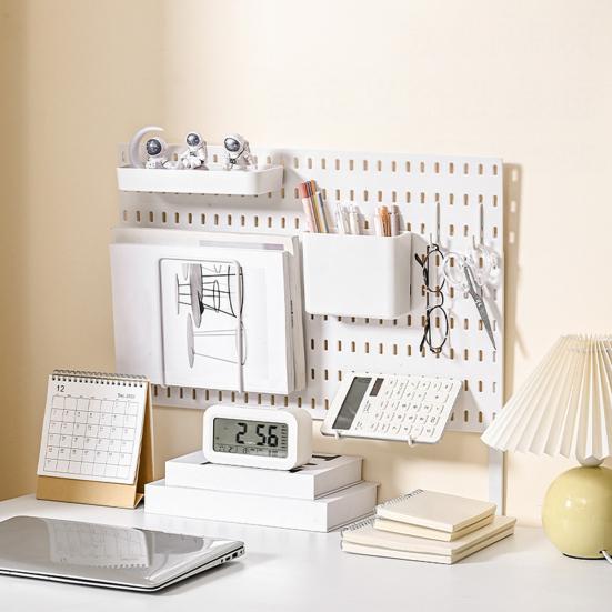 1/3Pcs Clamp-on Desk Hole Boards Strong Load-bearing Easy To Install No Drilling Versatile Hole Boards Space-saving Desk Organizer