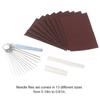 6 String Acoustic Guitar Nut and Saddle Pre-Slotted Bone Nut with Nut Files Set 320/240 Grits
