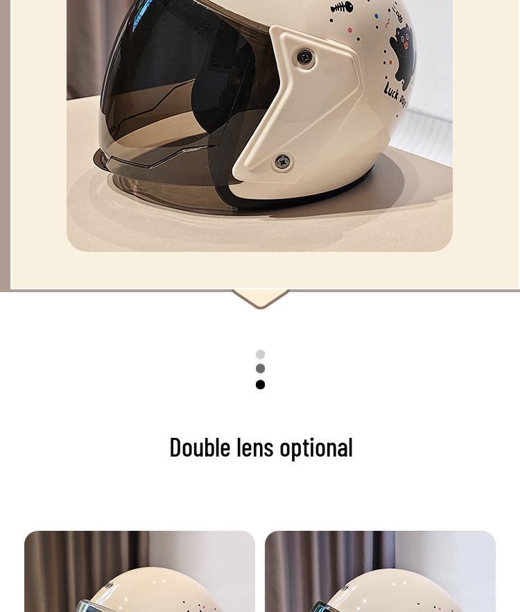 3C Certified Women's Cute Electric Scooter Helmet – Stylish, Sun-Protected, All-Season Safety Gear for Motorcyclists