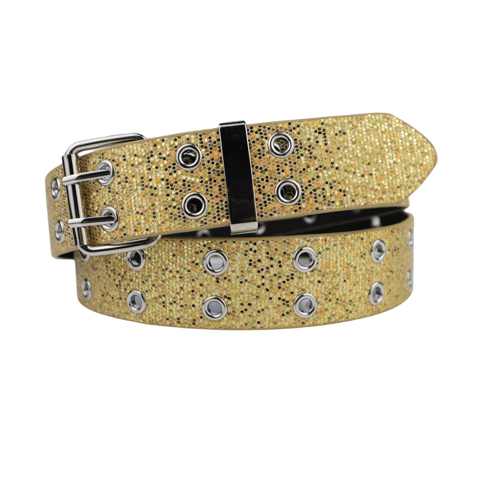 

Блингблинг Глиттер Рокерский Ремень Джинсовый Ремень Готический Ремень Талия Костюмы Глиттер Рок-н-ролл для Джинсов Брюк L золотой