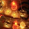 Pumpkin Ghost Lamp String 10/20Lights Halloween Party Props Atmosphere Lamp Light  Haunted House